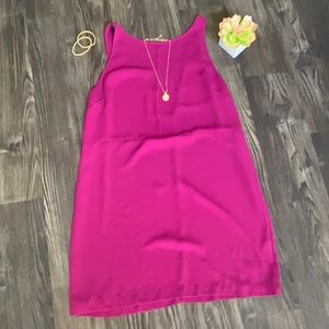 Fuchsia low back shift dress 💖